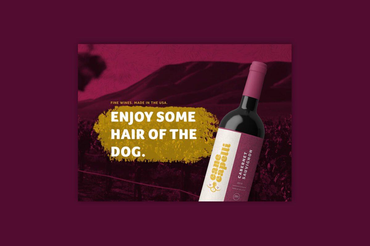 Advertisement example for Cane Capelli Winery