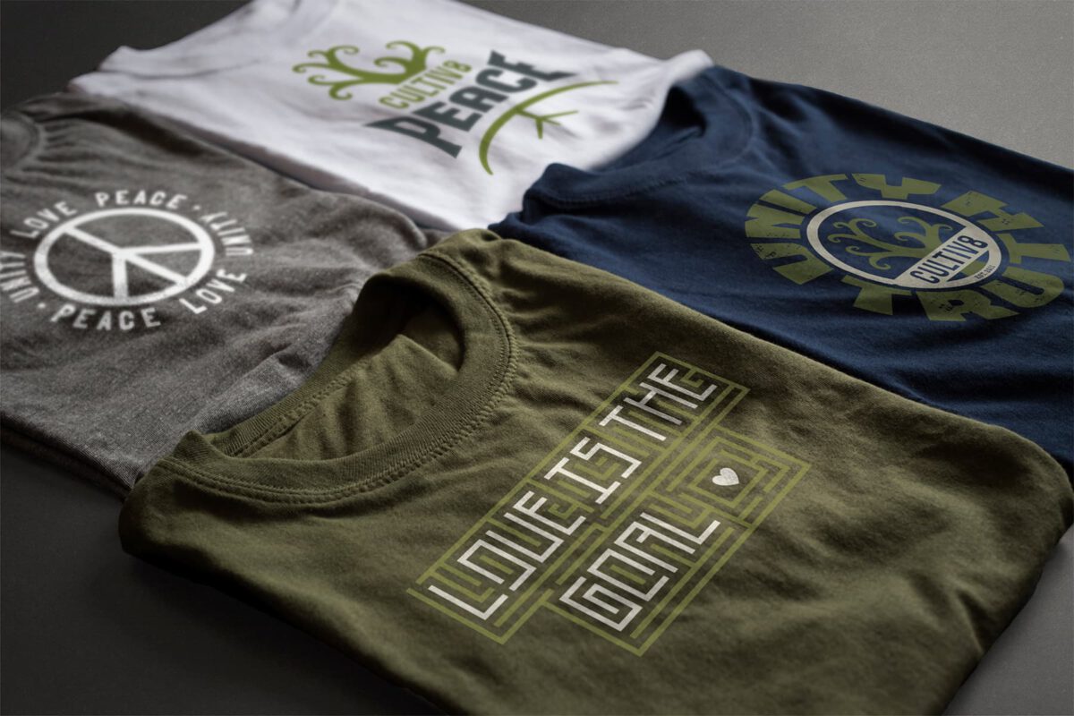 Cultiv8 apparel shirt designs that are screen printed
