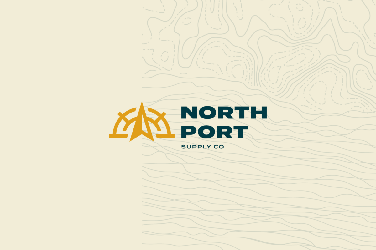 North Port logo with topographic map