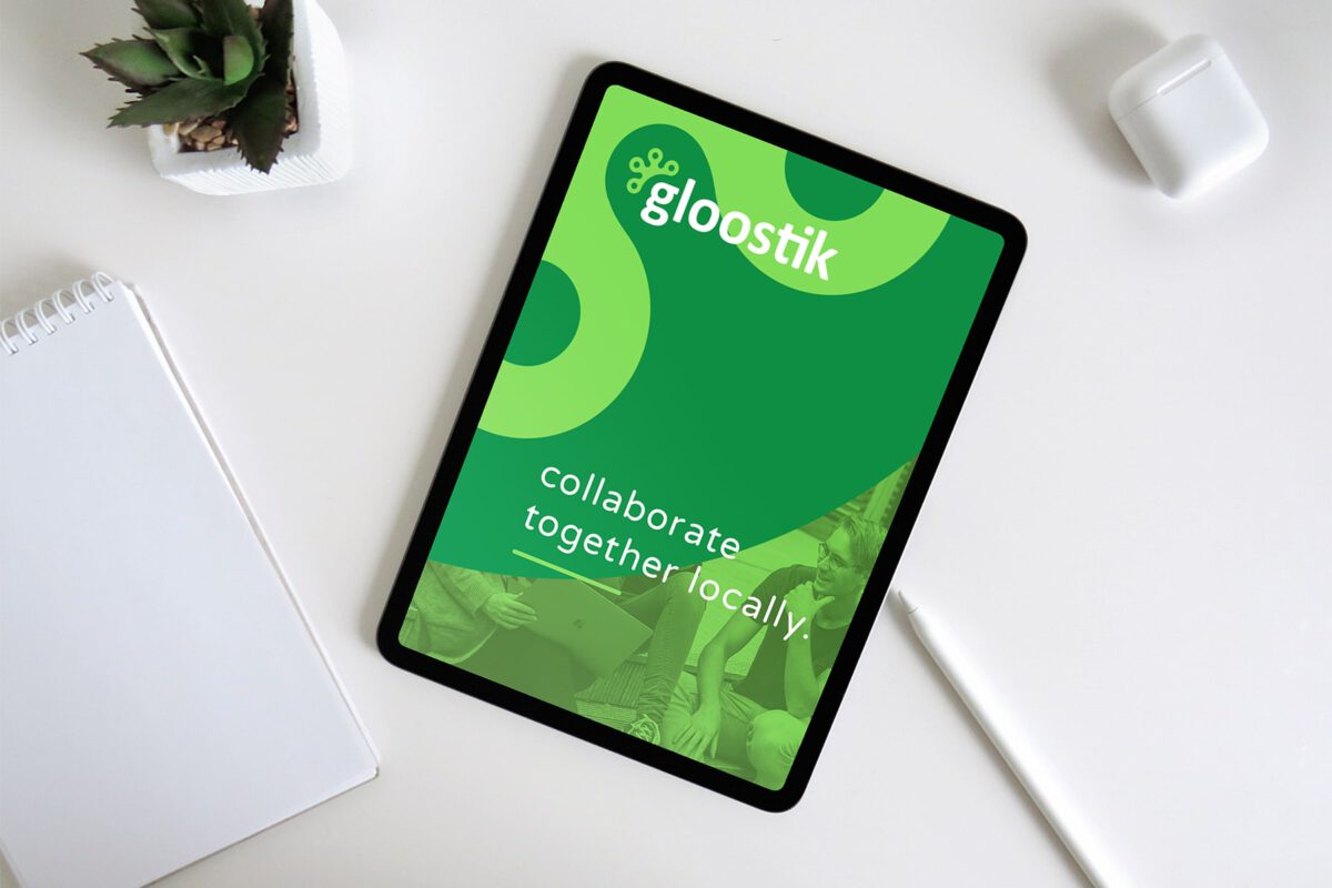 Collaborate together locally mockup on an iPad